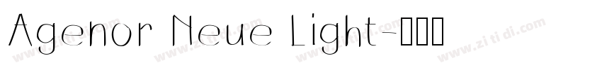Agenor Neue Light字体转换